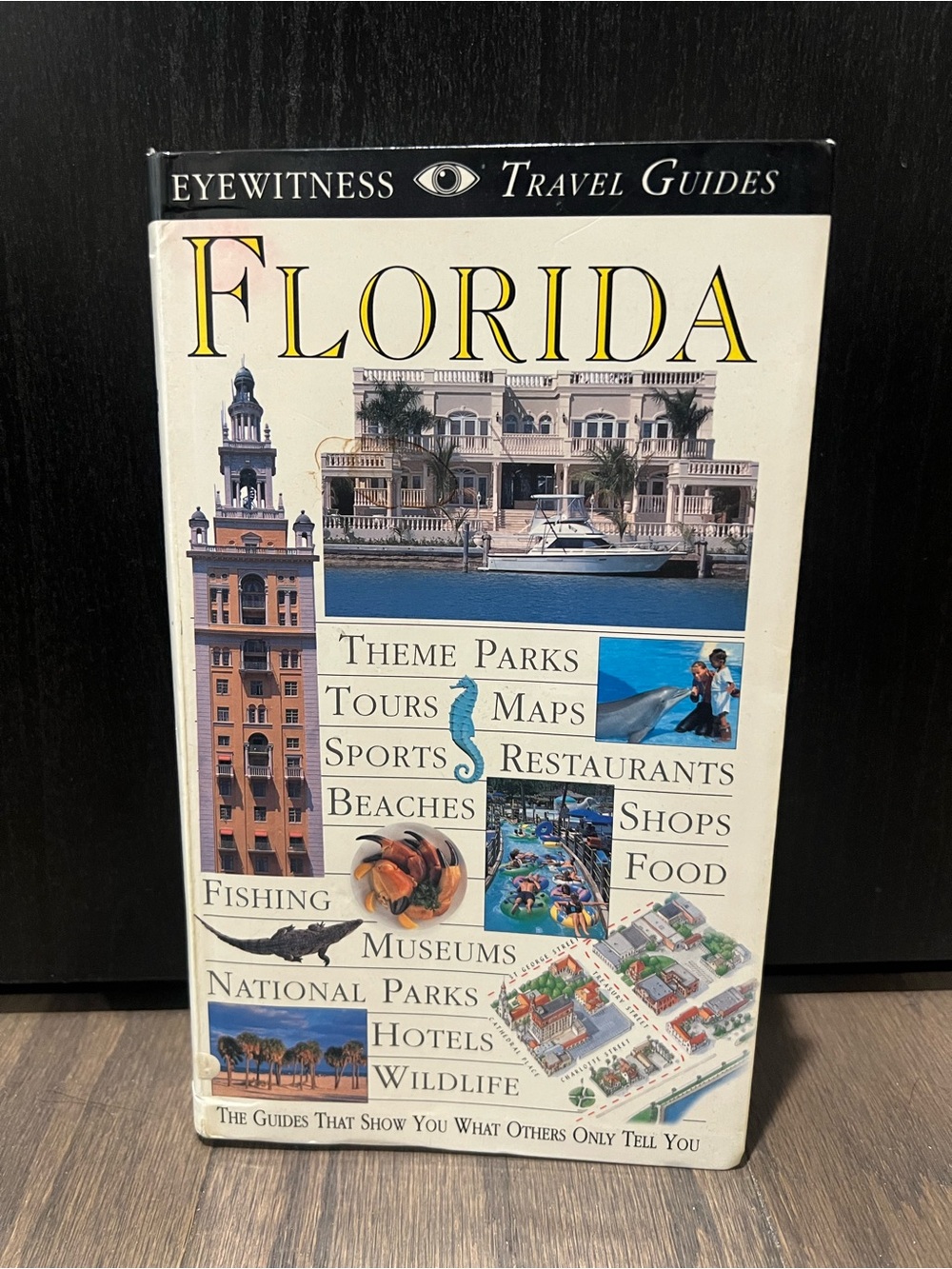 Vintage 1997 DK Eyewitness Florida Travel Guide First Edition Cover Borders Tag